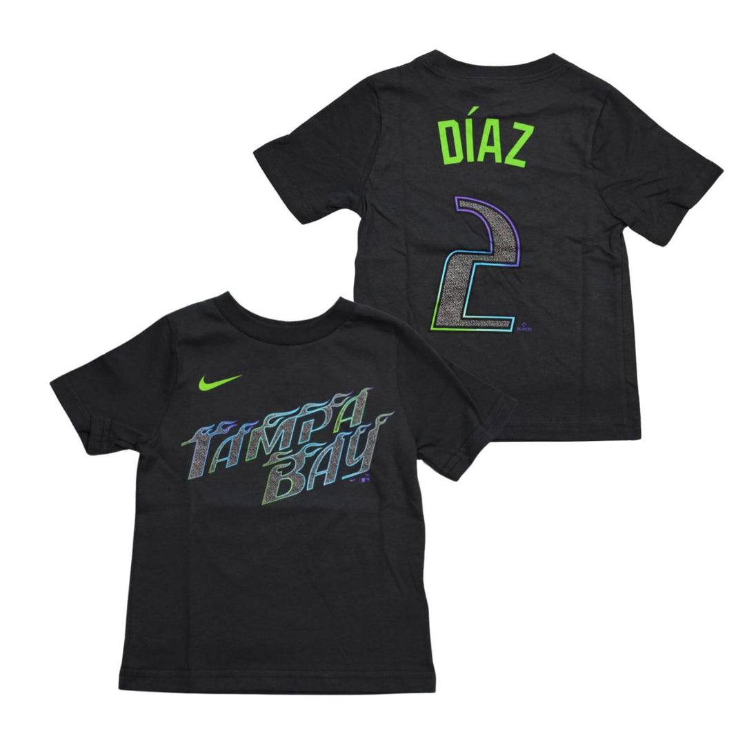 Rays Toddler Nike Grey City Connect Yandy Diaz Player T-Shirt