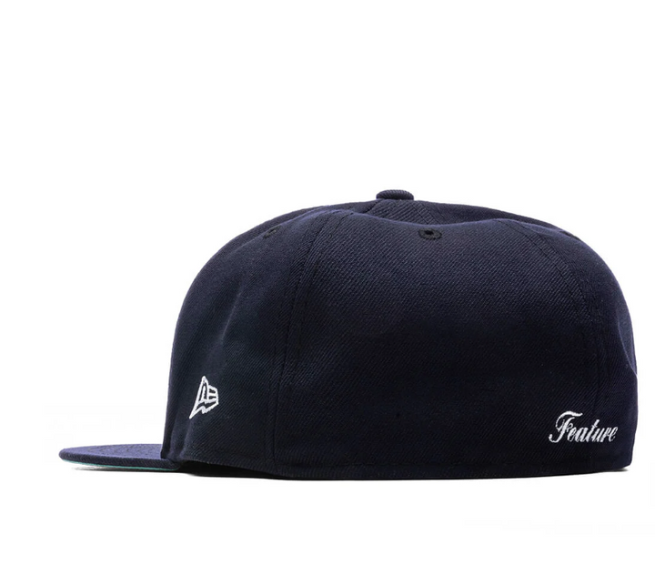 Rays New Era Navy Feature Flaming Dice Alt Logo 59Fifty Fitted Hat