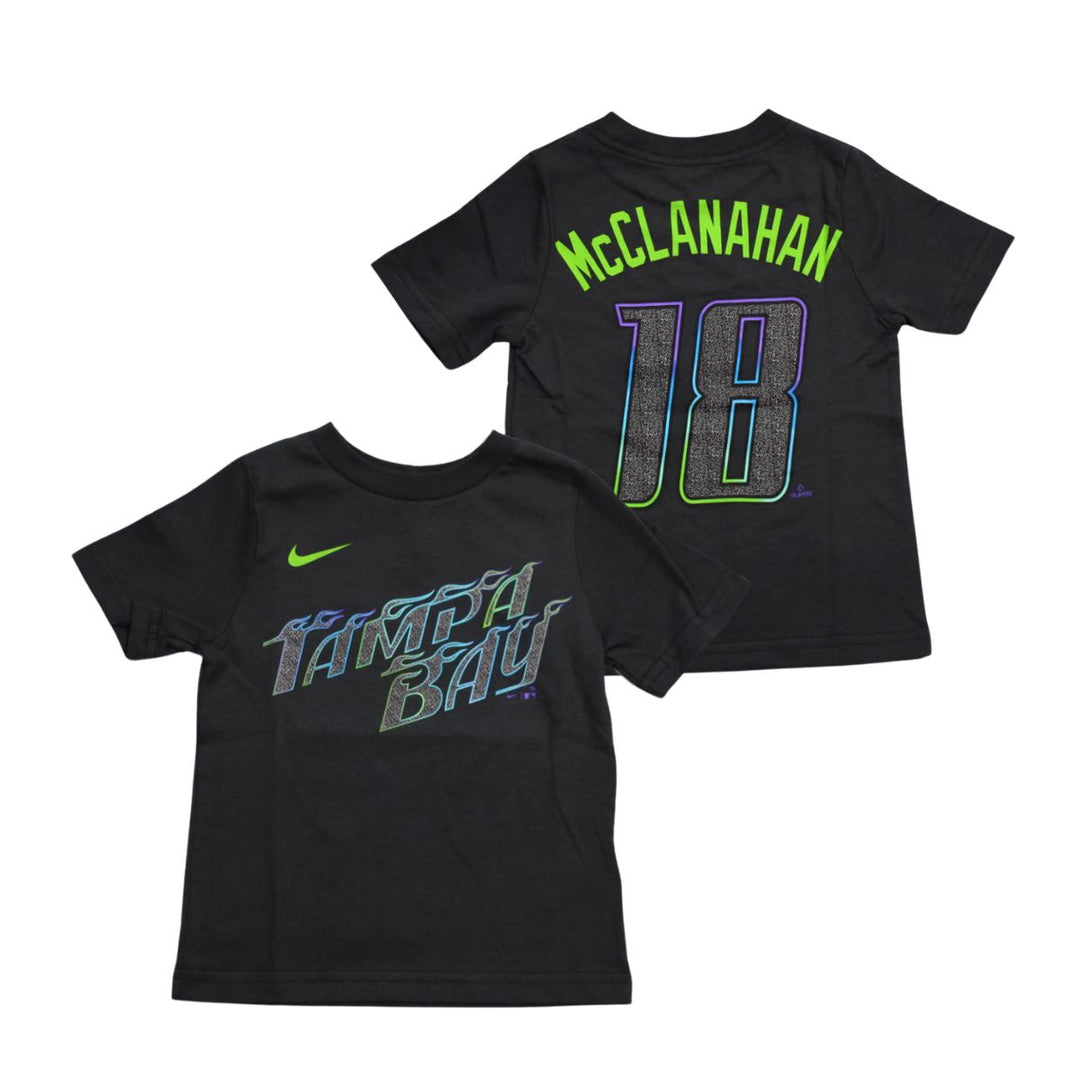 Rays Toddler Nike Grey City Connect Shane McClanahan Player T-Shirt