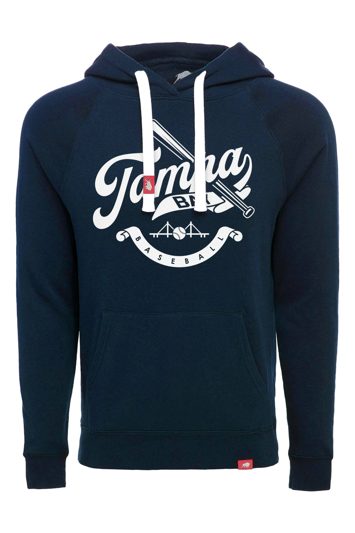 NAVY TAMPA BAY BASEBALL BRIDGE SPORTIQE HOODIE - The Bay Republic | Team Store of the Tampa Bay Rays & Rowdies