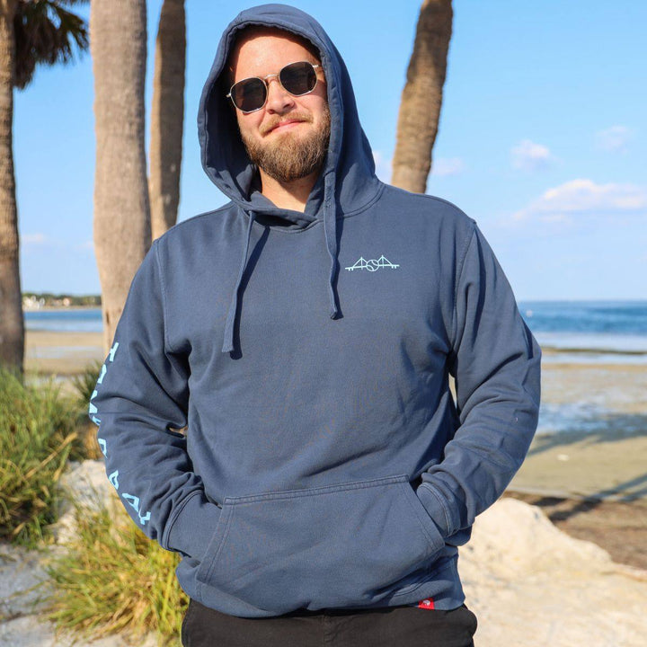 NAVY TAMPA BAY BASEBALL SKYWAY BRIDGE SPORTIQE HOODIE - The Bay Republic | Team Store of the Tampa Bay Rays & Rowdies
