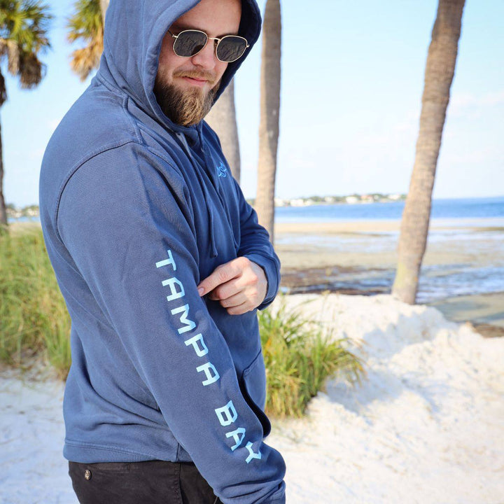 NAVY TAMPA BAY BASEBALL SKYWAY BRIDGE SPORTIQE HOODIE - The Bay Republic | Team Store of the Tampa Bay Rays & Rowdies