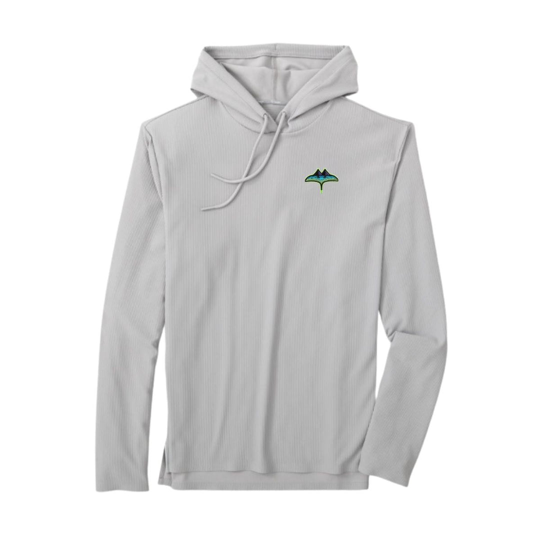 Rays Johnnie O Grey City Connect Skyray Hoppin Long Sleeve Hoodie