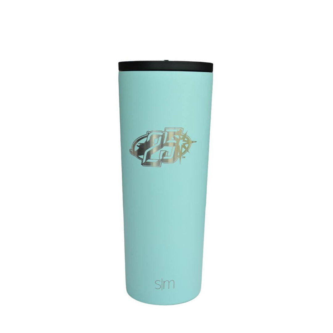 RAYS AQUA 25TH ANNIVERSARY 24OZ SIMPLE MODERN TUMBLER WITH STRAW - The Bay Republic | Team Store of the Tampa Bay Rays & Rowdies
