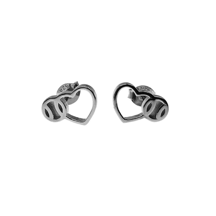 RAYS BASEBALL HEART STERLING SILVER STUD EARRINGS - The Bay Republic | Team Store of the Tampa Bay Rays & Rowdies