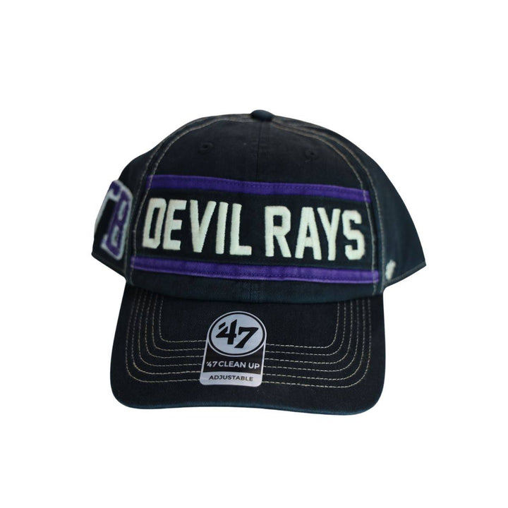 RAYS BLACK DEVIL RAYS CHENILLE 47 BRAND CLEAN UP ADJUSTABLE HAT - The Bay Republic | Team Store of the Tampa Bay Rays & Rowdies