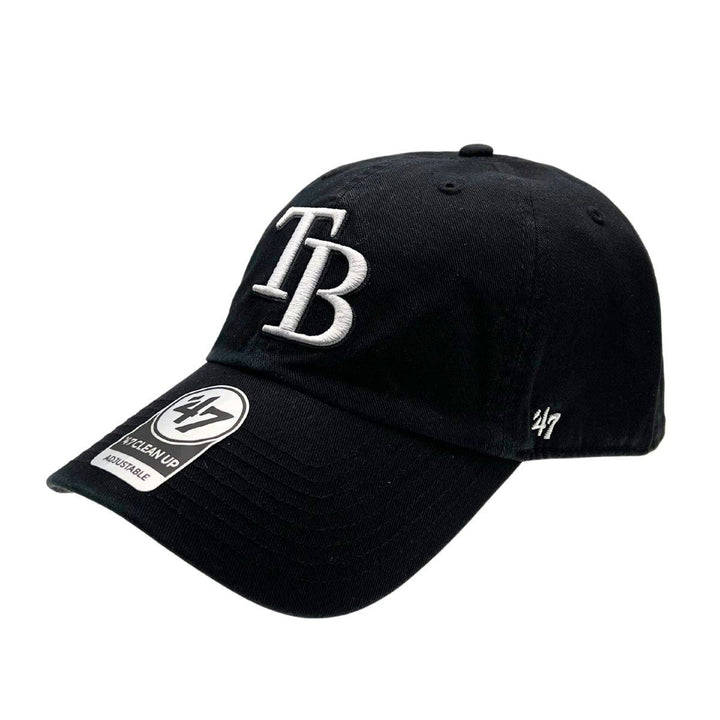RAYS BLACK TB FLORAL UNDER VISOR 47 BRAND CLEAN UP ADJUSTABLE HAT - The Bay Republic | Team Store of the Tampa Bay Rays & Rowdies
