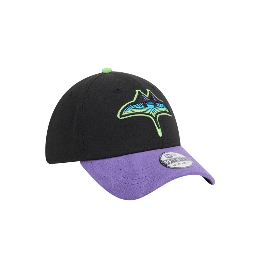 Rays Child-Youth New Era Black Purple City Connect 39Thirty Flex Fit Hat - The Bay Republic | Team Store of the Tampa Bay Rays & Rowdies
