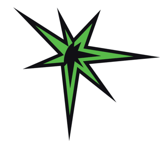 Rays City Connect Green Burst Magnet