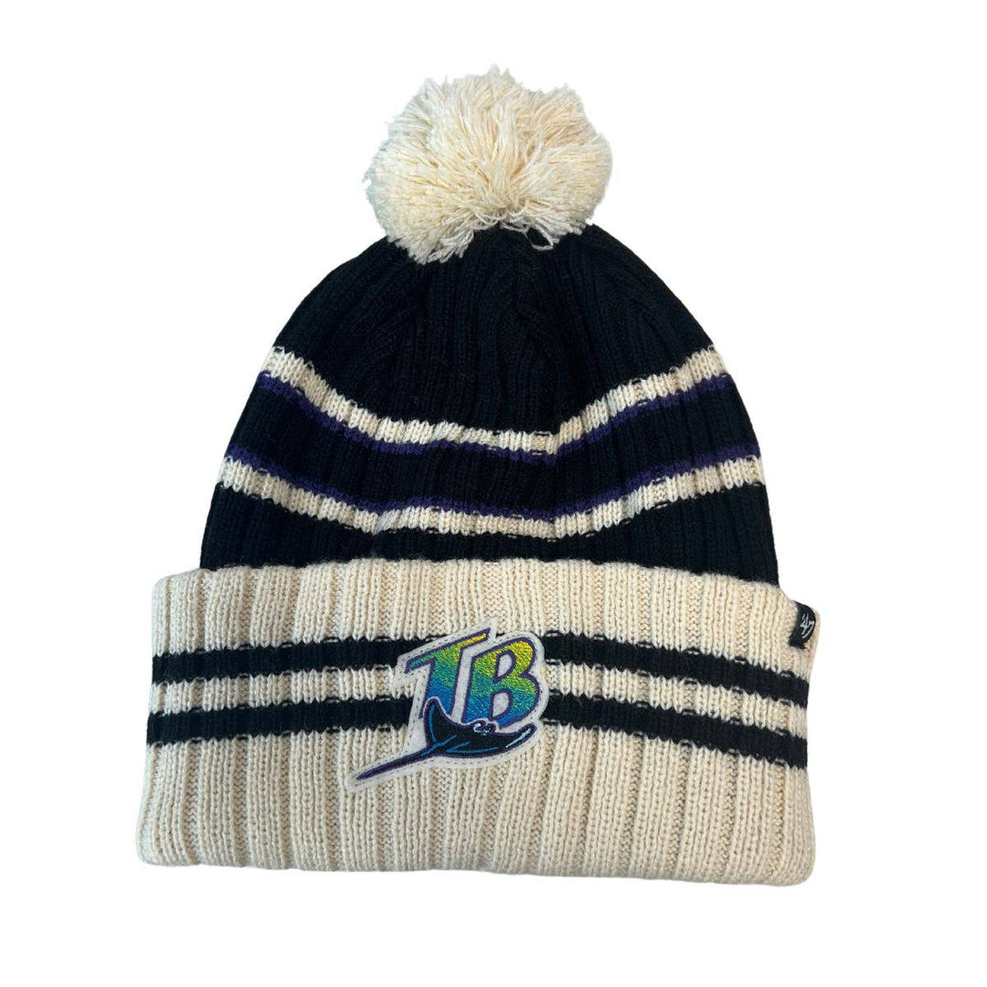 RAYS CREAM AND BLACK DEVIL RAYS COOP 47 BRAND KNIT HAT - The Bay Republic | Team Store of the Tampa Bay Rays & Rowdies