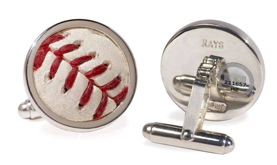 RAYS GAME USED BASEBALL CUFF LINKS - The Bay Republic | Team Store of the Tampa Bay Rays & Rowdies