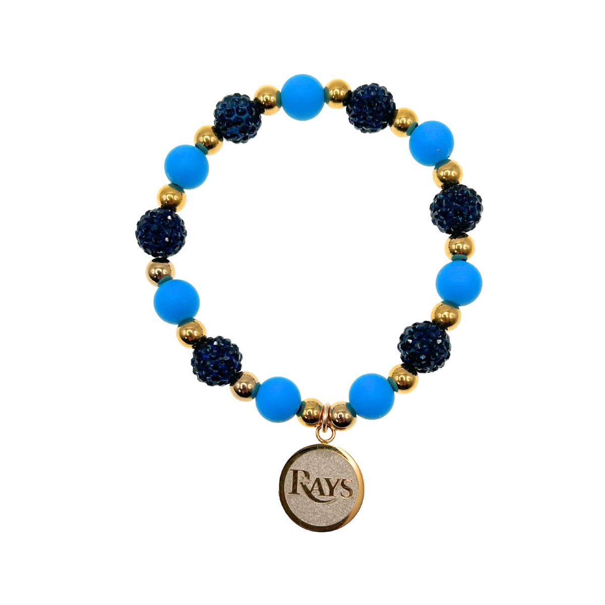 All Blued ROUND BRACELET CARVED（GOLD） rays-gold-blue-sadie-rustic-