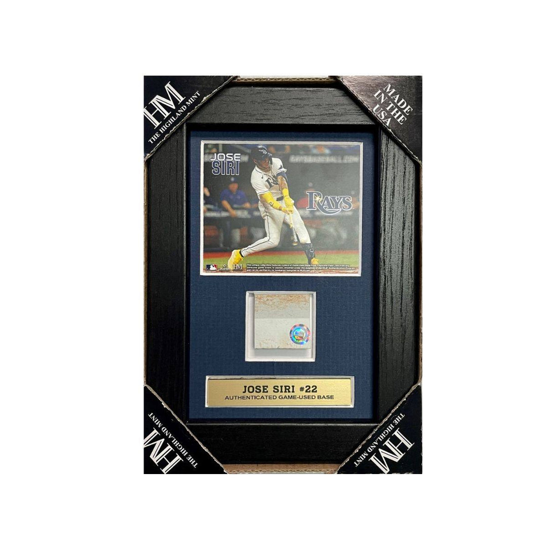 RAYS JOSE SIRI AUTHENTIC GAME-USED BASE PIECE DISPLAY - The Bay Republic | Team Store of the Tampa Bay Rays & Rowdies