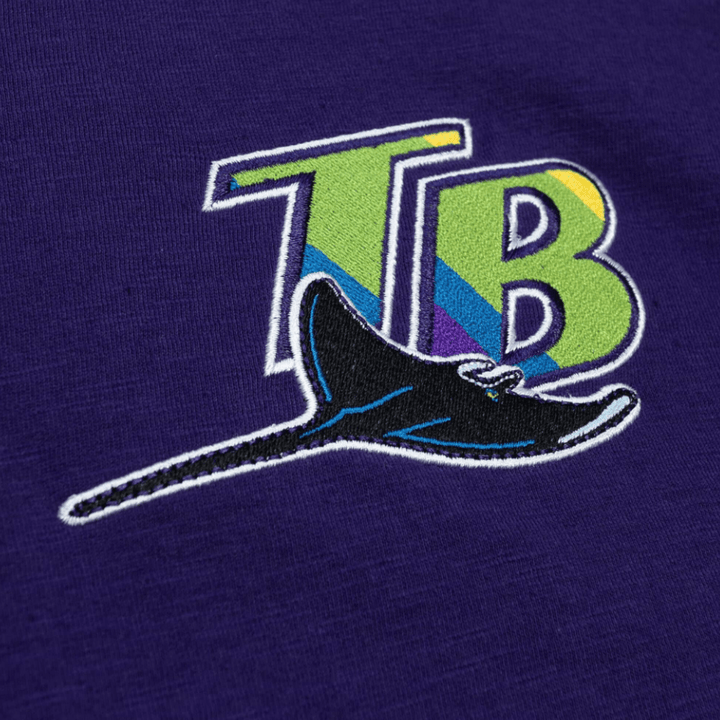 RAYS MEN'S LEGENDARY SLUB DEVIL RAYS HENLEY MITCHELL AND NESS T-SHIRT - The Bay Republic | Team Store of the Tampa Bay Rays & Rowdies