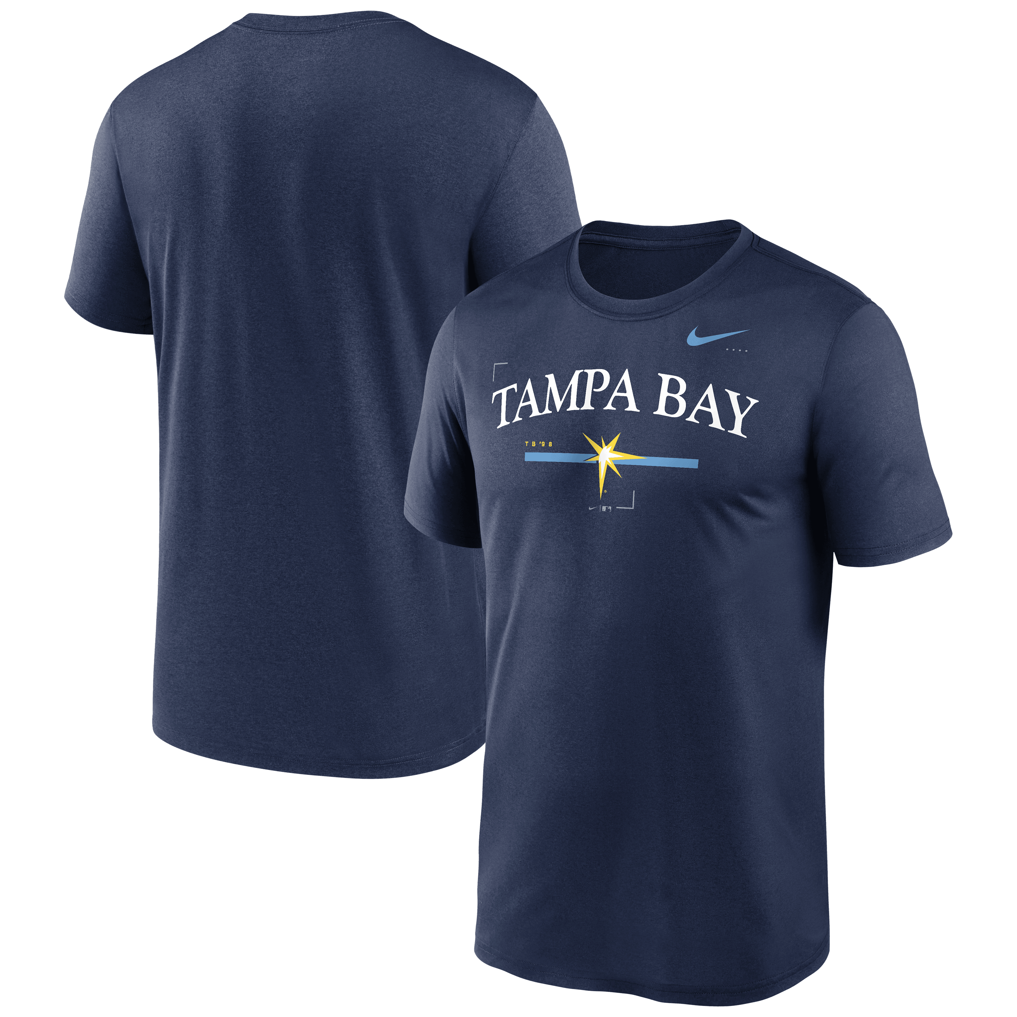 Nike MLB タンパベイ・レイズ　Tシャツ　ネイビーL rays-men-s-navy-blue-legend-