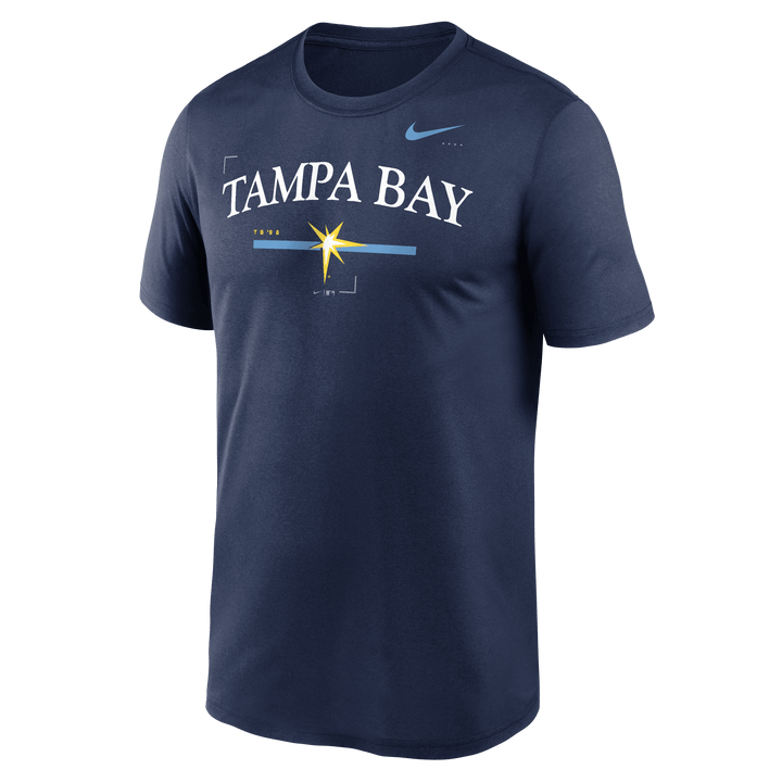 RAYS MEN'S NAVY BLUE LEGEND BURST NIKE DRI FIT T-SHIRT - The Bay Republic | Team Store of the Tampa Bay Rays & Rowdies