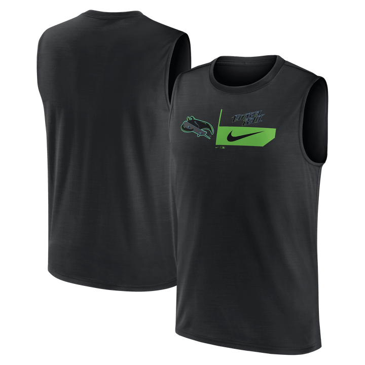 Rays Men's Nike Black City Connect Tampa Bay SkateRay Dri Fit Sleeveless Muscle T-Shirt - The Bay Republic | Team Store of the Tampa Bay Rays & Rowdies