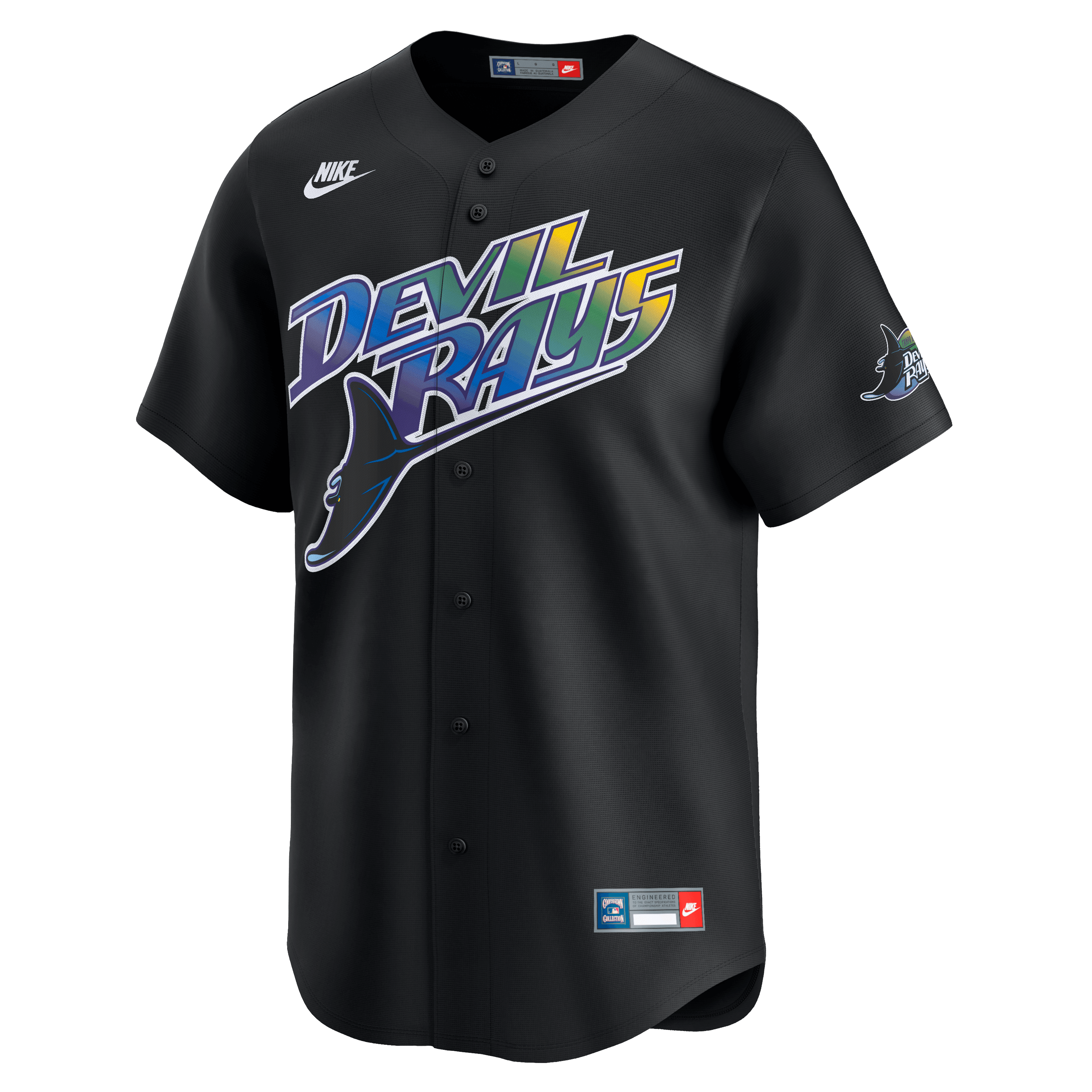 Rays Men's Nike Black Devil Rays Cooperstown Vapor Limited Jersey Rays Men's Nike Black Devil Rays Cooperstown Vapor Limited Jersey