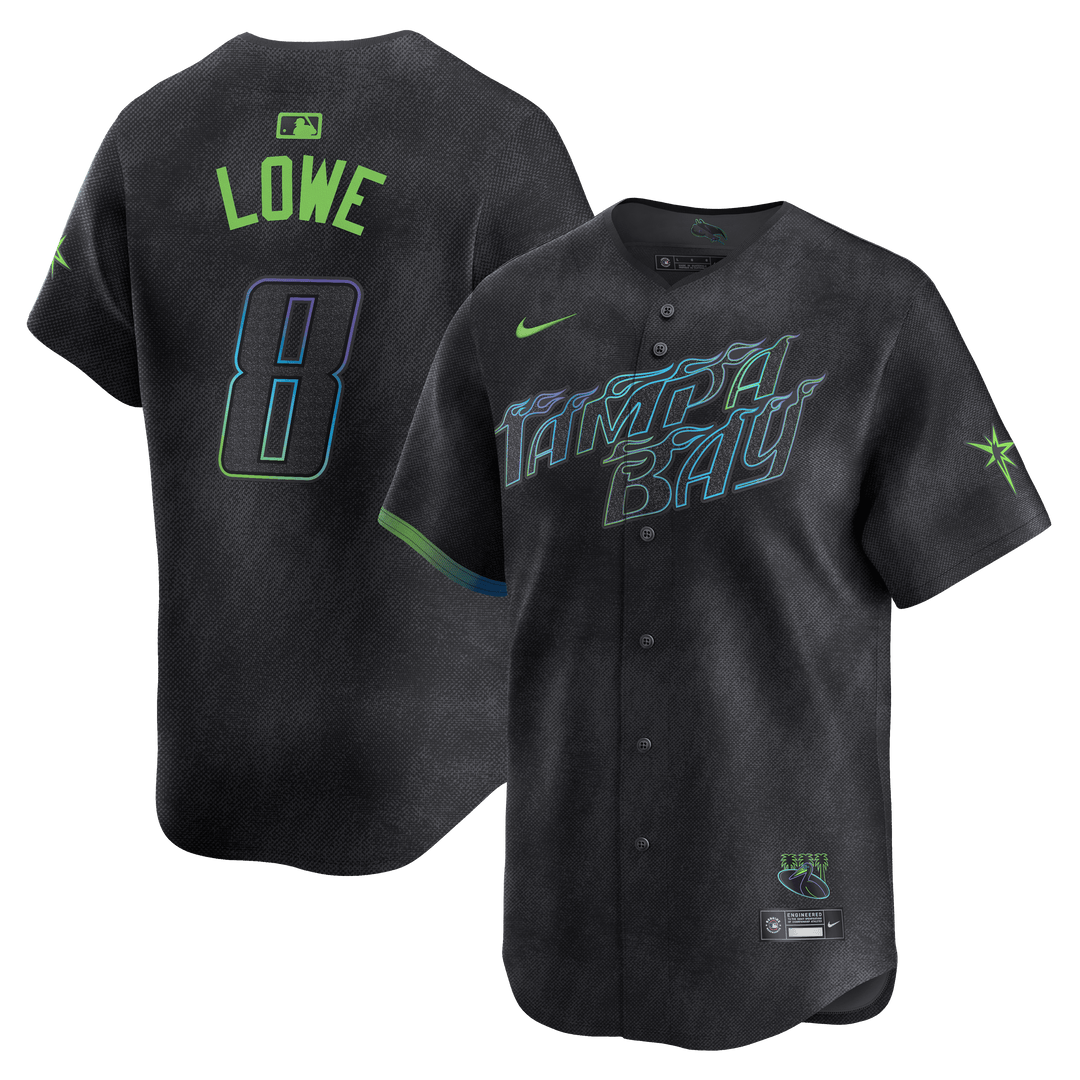 Rays Men's Nike Charcoal Grey Brandon Lowe City Connect Limited Replica Jersey - The Bay Republic | Team Store of the Tampa Bay Rays & Rowdies