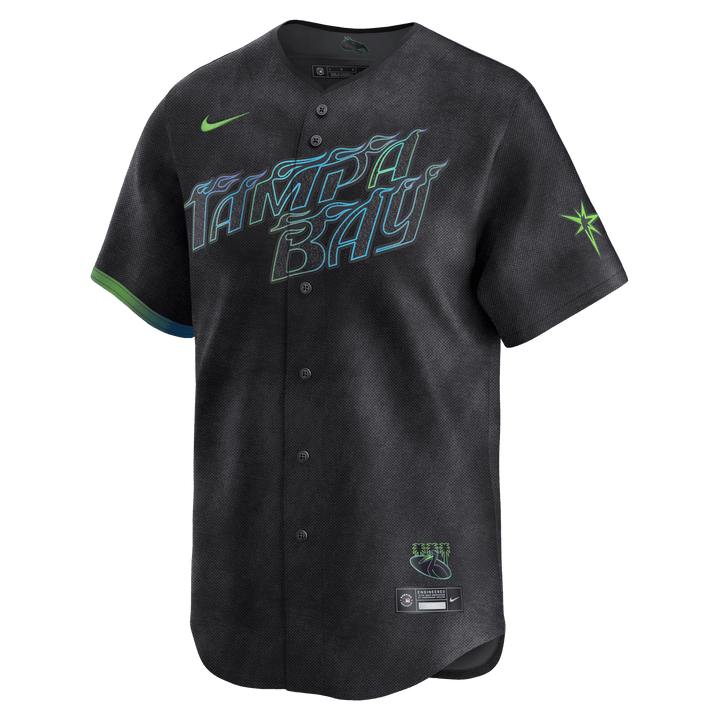 Rays Men's Nike Charcoal Grey Yandy Diaz City Connect Limited Replica Jersey - The Bay Republic | Team Store of the Tampa Bay Rays & Rowdies