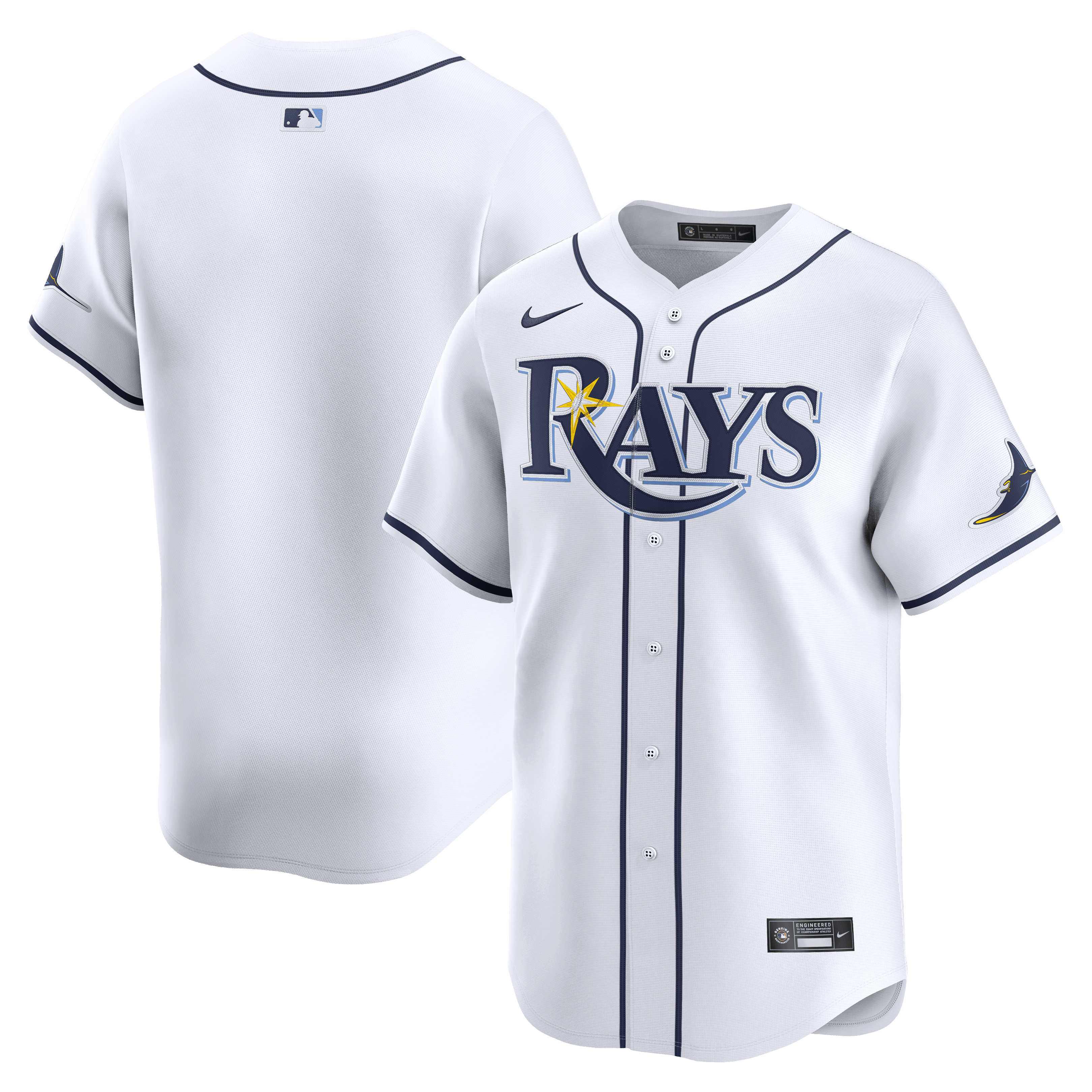 Rays Men's Nike White Vapor Limited Jersey - Main Image