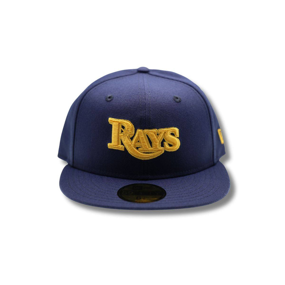 RAYS NAVY GOLD WORDMARK 59FIFTY NEW ERA FITTED HAT - The Bay Republic | Team Store of the Tampa Bay Rays & Rowdies
