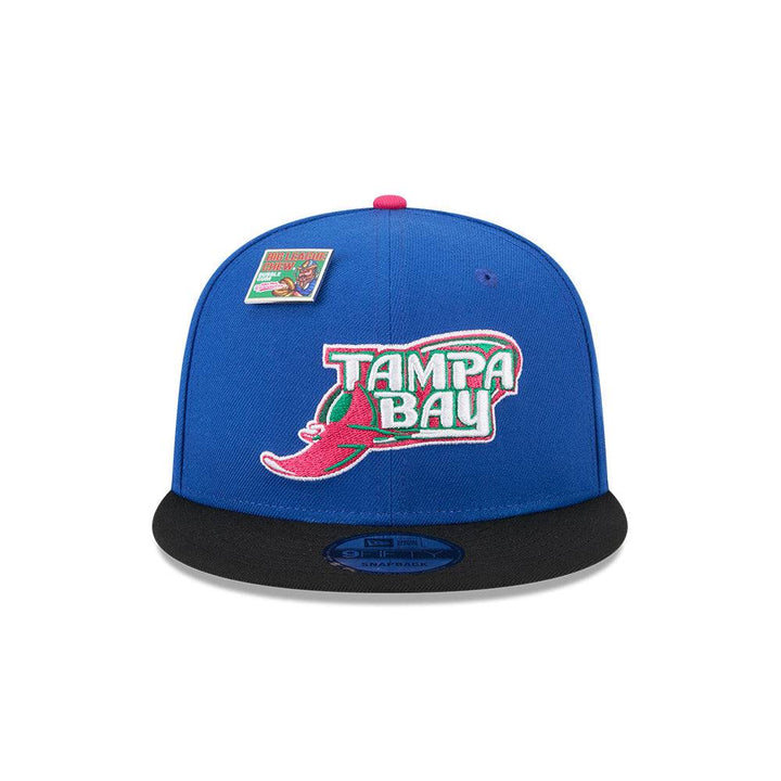 Rays New Era Blue Black Big League Chew Watermelon 9Fifty Snapback Hat - The Bay Republic | Team Store of the Tampa Bay Rays & Rowdies