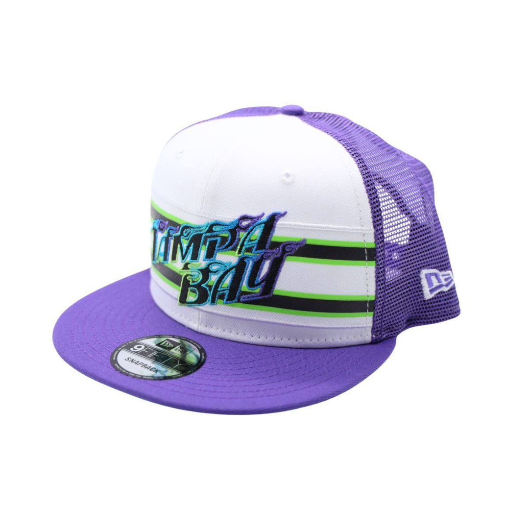 Rays New Era Purple White City Connect Tampa Bay 9Fifty Snapback Hat - The Bay Republic | Team Store of the Tampa Bay Rays & Rowdies
