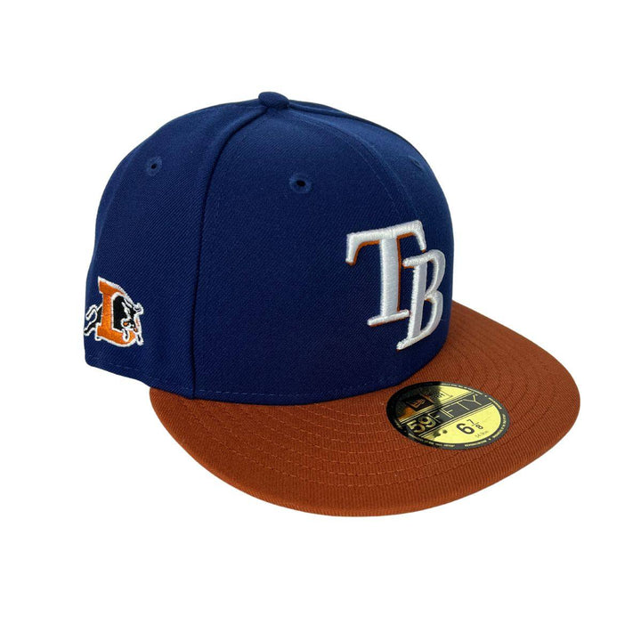 Rays New Era Royal Blue Orange TB Durham Bulls 59Fifty Fitted Hat - The Bay Republic | Team Store of the Tampa Bay Rays & Rowdies