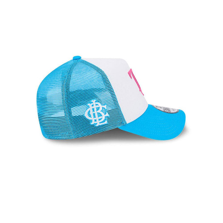 Rays New Era White Blue Big League Chew Cotton Candy 9Forty Snapback Trucker Hat - The Bay Republic | Team Store of the Tampa Bay Rays & Rowdies
