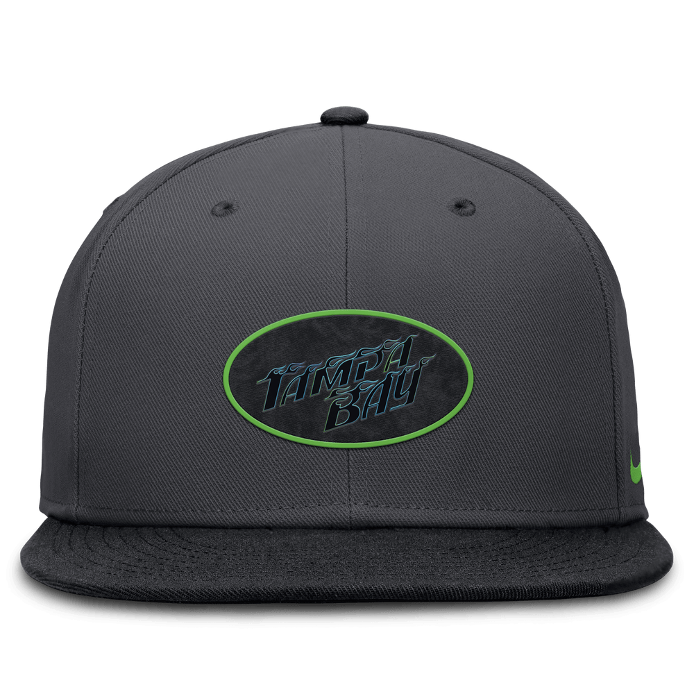 Rays Nike Grey City Connect Tampa Bay Flames Fitted Pro Cap Hat - The Bay Republic | Team Store of the Tampa Bay Rays & Rowdies