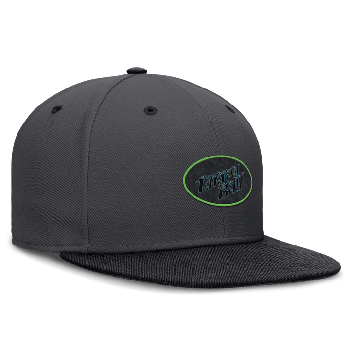 Rays Nike Grey City Connect Tampa Bay Flames Fitted Pro Cap Hat - The Bay Republic | Team Store of the Tampa Bay Rays & Rowdies