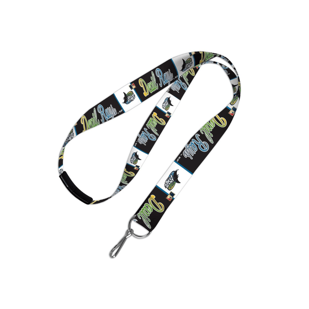RAYS TAMPA BAY BLACK AND WHITE COOP DEVIL RAYS LANYARD - The Bay Republic | Team Store of the Tampa Bay Rays & Rowdies