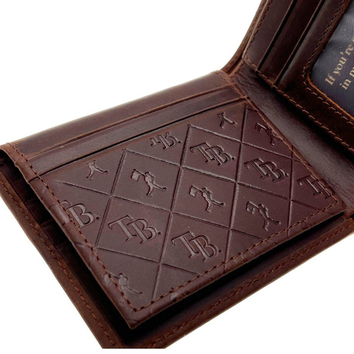 RAYS TB BASEBALL GLOVE LEATHER WALLET - The Bay Republic | Team Store of the Tampa Bay Rays & Rowdies