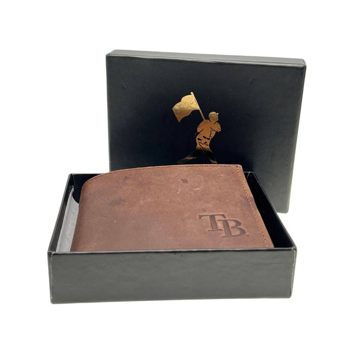 RAYS TB BASEBALL GLOVE LEATHER WALLET - The Bay Republic | Team Store of the Tampa Bay Rays & Rowdies