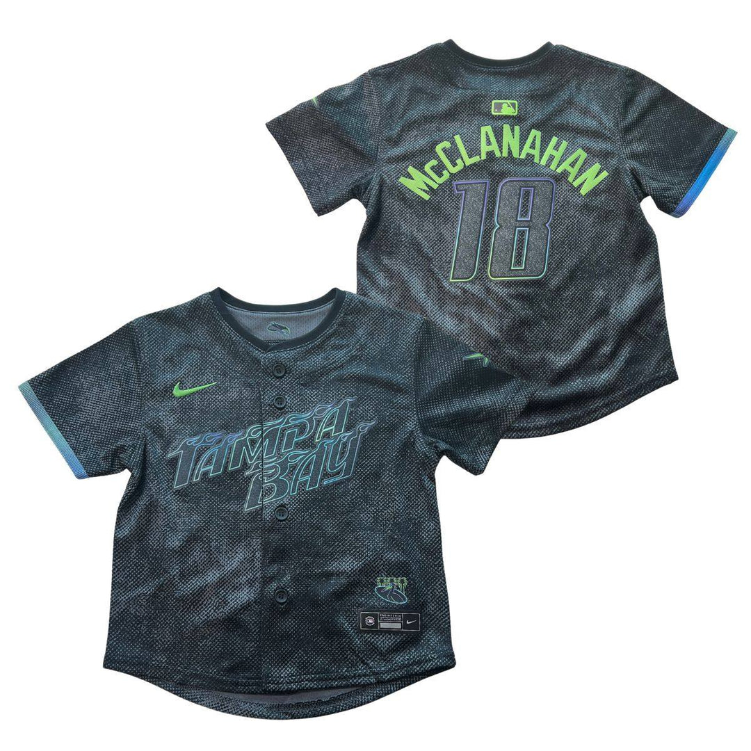 Rays Toddler Nike Charcoal Grey City Connect Shane McClanahan Limited Replica Jersey - The Bay Republic | Team Store of the Tampa Bay Rays & Rowdies