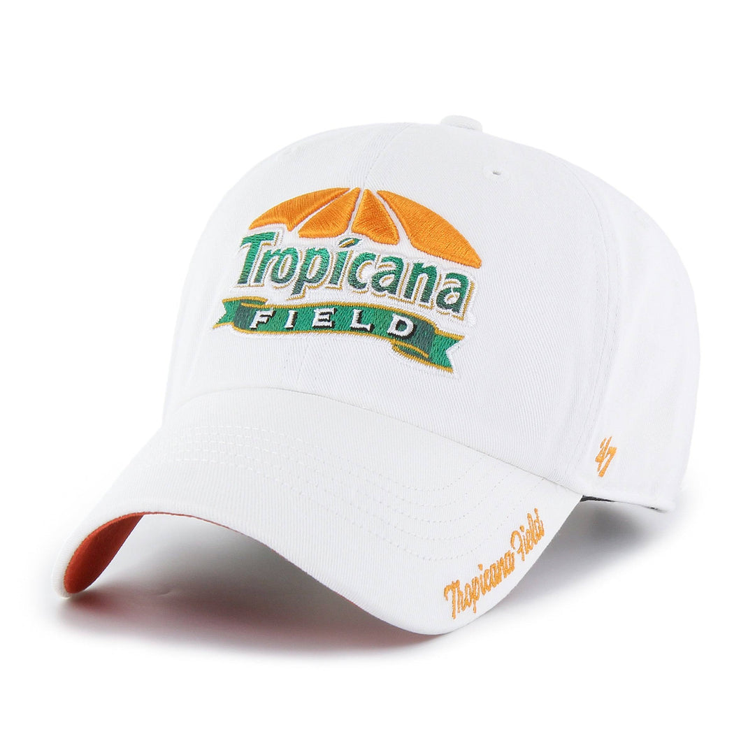 Rays Women's '47 Brand White Tropicana Field Clean Up Adjustable Hat - The Bay Republic | Team Store of the Tampa Bay Rays & Rowdies
