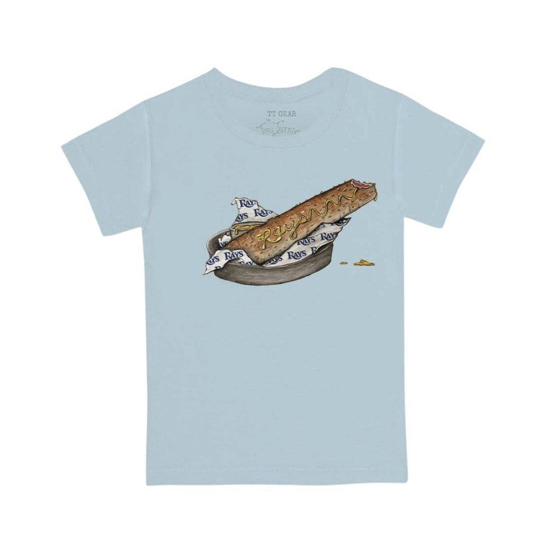 RAYS YOUTH LIGHT BLUE PRETZEL DOG TINY TURNIP T-SHIRT - The Bay Republic | Team Store of the Tampa Bay Rays & Rowdies