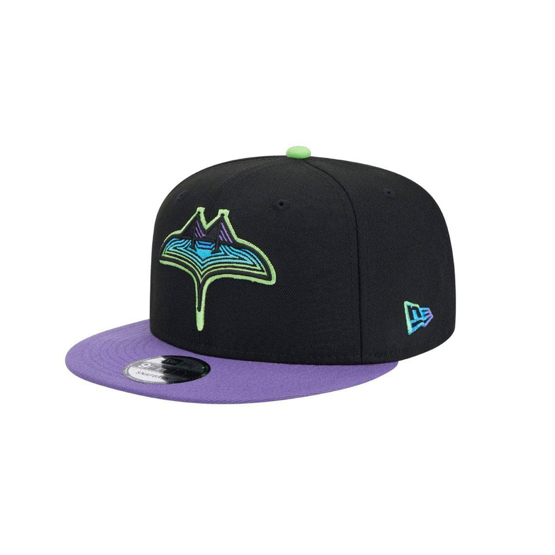 Rays Youth New Era Black Purple City Connect 9Fifty Snapback Hat - The Bay Republic | Team Store of the Tampa Bay Rays & Rowdies