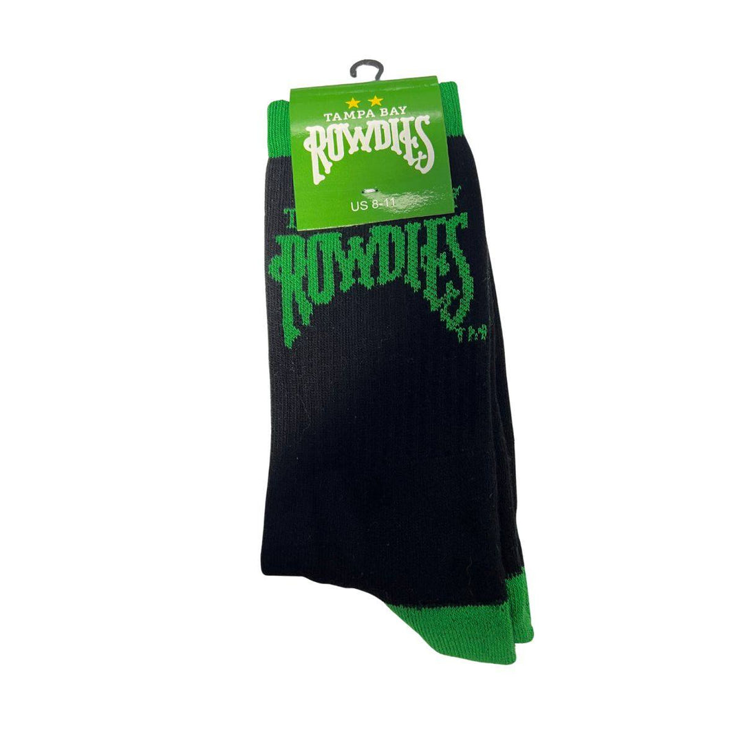 ROWDIES BLACK AND GREEN ADULT SOCKS - The Bay Republic | Team Store of the Tampa Bay Rays & Rowdies