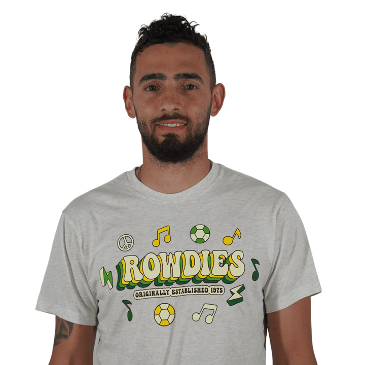 ROWDIES LIGHT GREY RETRO 70'S SPORTIQE T-SHIRT - The Bay Republic | Team Store of the Tampa Bay Rays & Rowdies