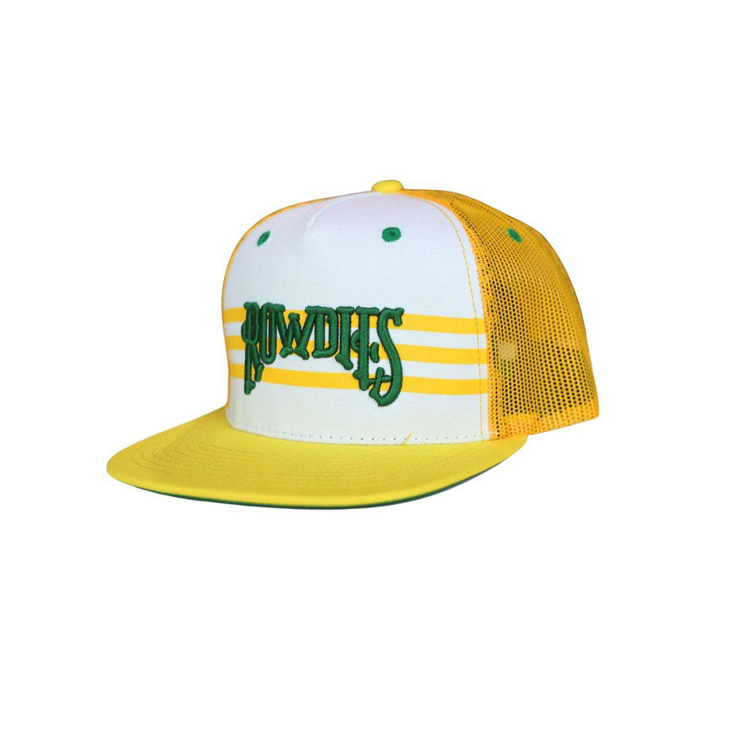 ROWDIES WHITE YELLOW ARCH SPORT DESIGN SWEDEN SNAPBACK HAT - The Bay Republic | Team Store of the Tampa Bay Rays & Rowdies