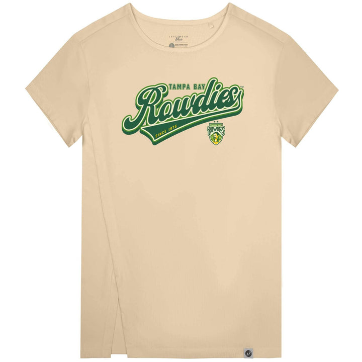 Rowdies Women's Levelwear Beige Influx TBR Sweep T-Shirt - The Bay Republic | Team Store of the Tampa Bay Rays & Rowdies
