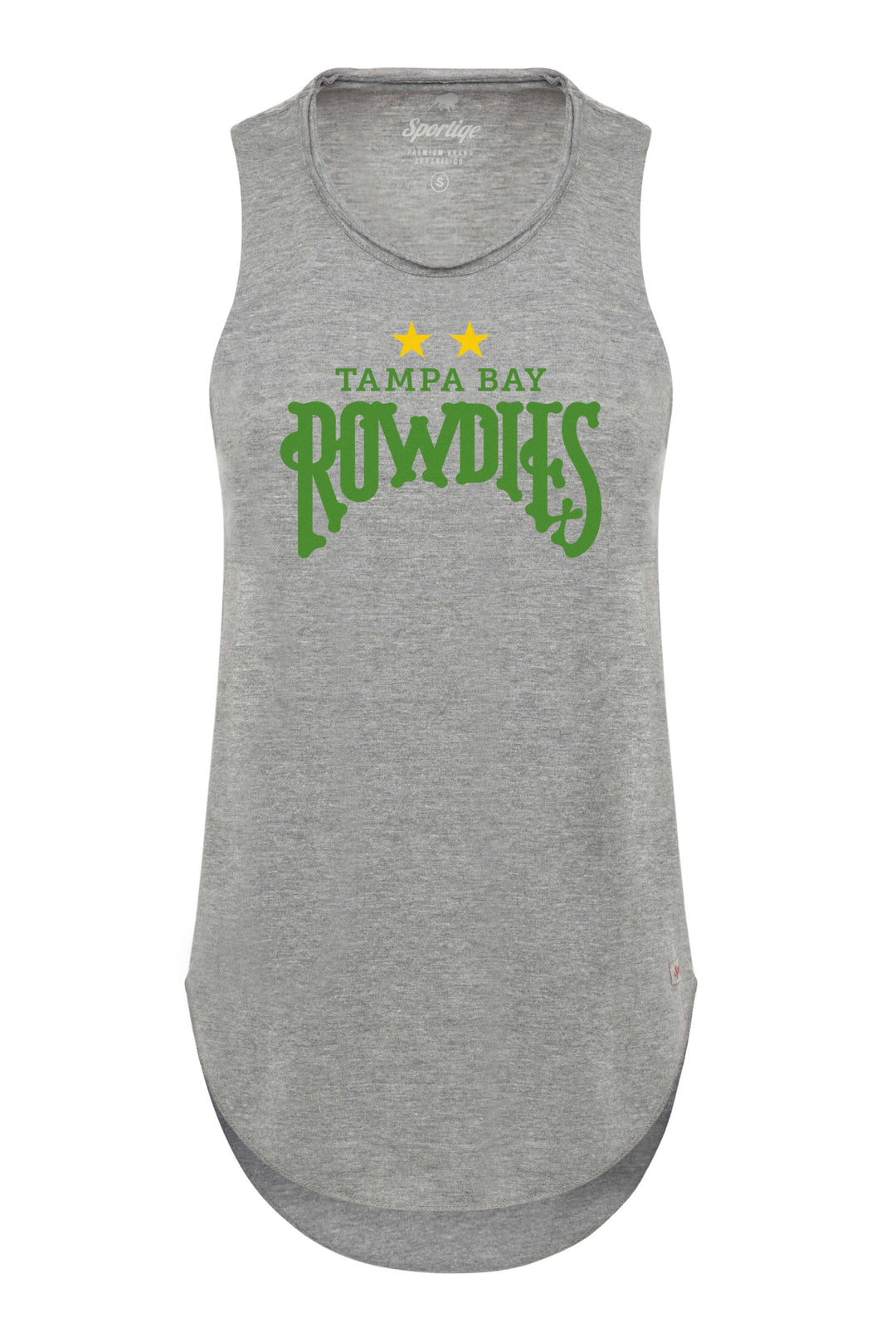 Rowdies Women's Sportiqe Light Grey 2 Star Tank - The Bay Republic | Team Store of the Tampa Bay Rays & Rowdies