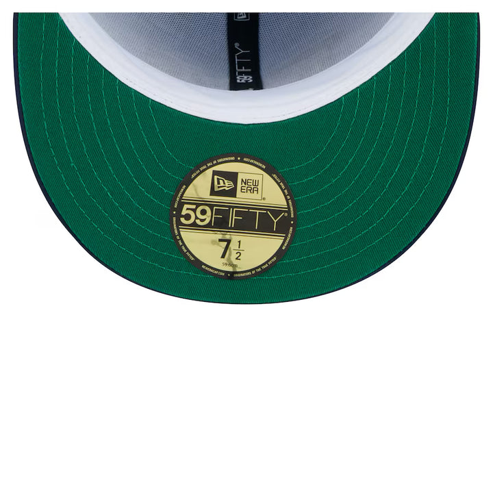 Rays New Era Sky Blue Navy Satin 59Fifty Fitted Hat