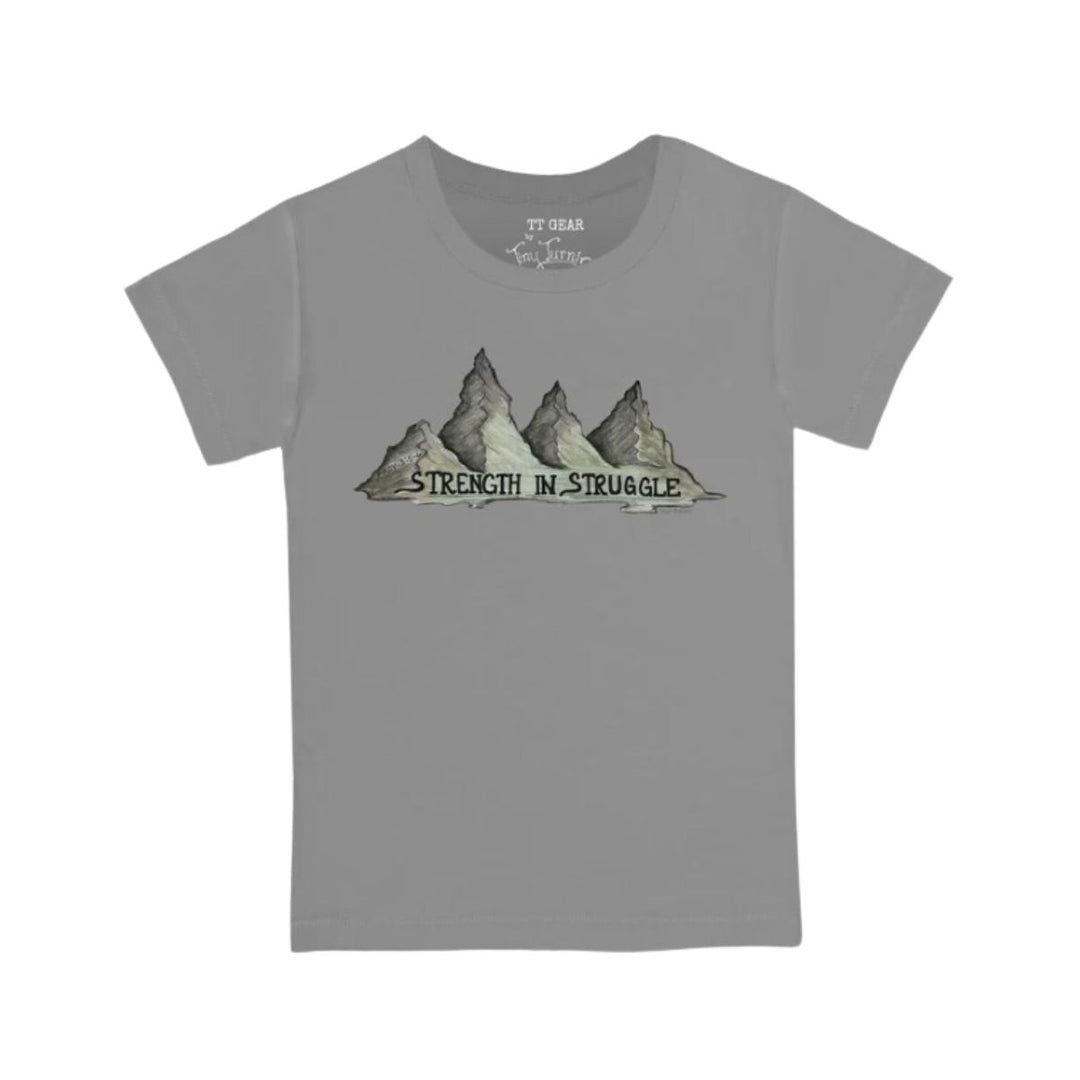 Kids Tiny Turnip Grey Strength in Struggle T-Shirt