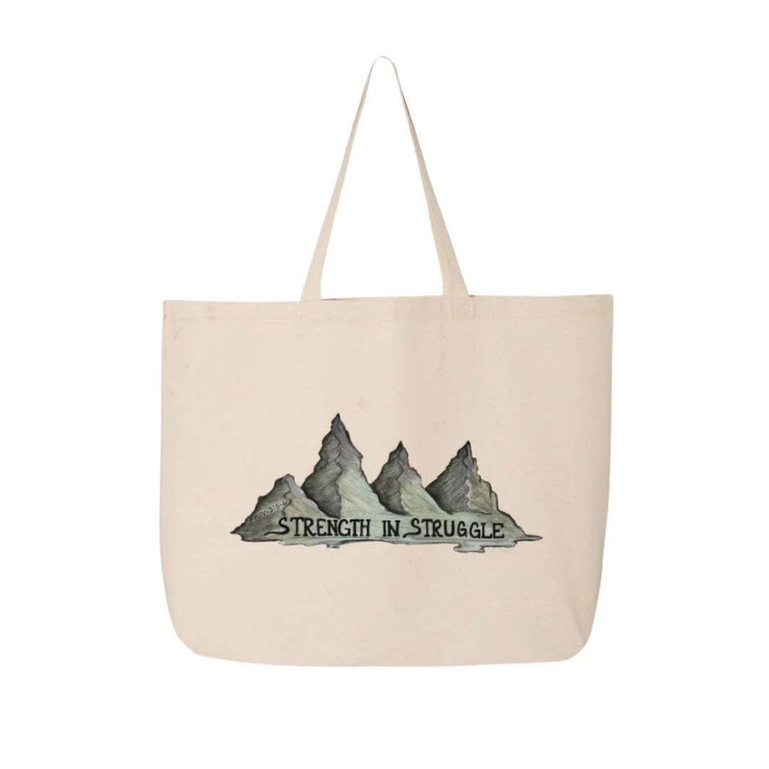 Tiny Turnip Strength in Struggle Canvas Tote Bag