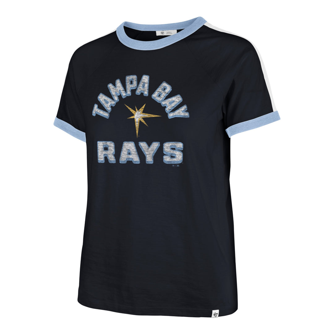 Rays Women's 47 Brand Ringer Tee with Burst