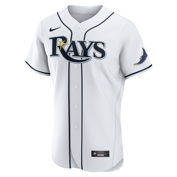 Rays Men's Nike White Authentic Jersey - Home