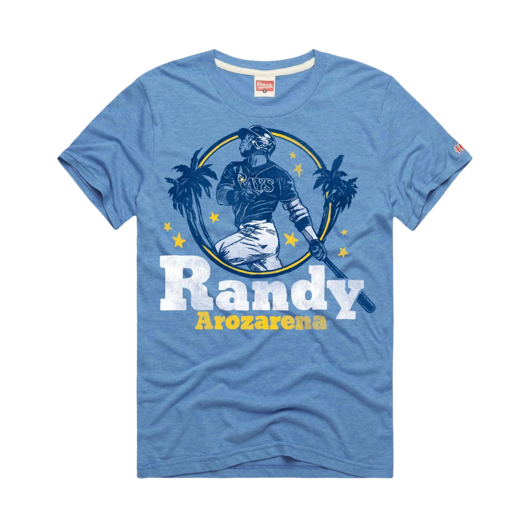 Men's Nike Randy Arozarena Navy Tampa Bay Rays Name & Number T-Shirt Size: Small